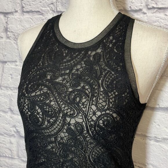 ARITZIA Wilfred Volant Black Lace Tank Top Size XXS - Picture 4 of 11